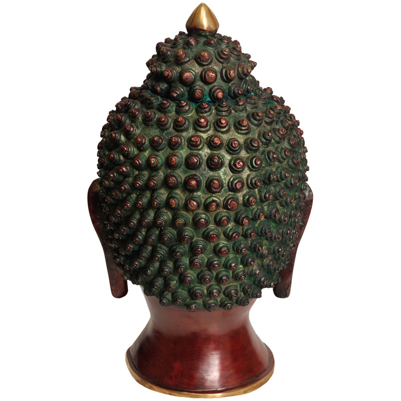Tête de Bouddha en laiton