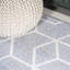 Tapis gris clair / blanc Mashawna-1977166153