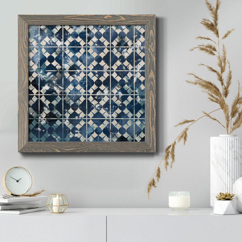 Toile encadrée T-Dye V-Premium - prête à être accrochée, H 31,5 po x l 31,5 po x P 1,5 po, Encadré gris