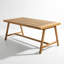 Table de salle à manger spacieuse avec bancs assortis en bois d'acacia massif et fini