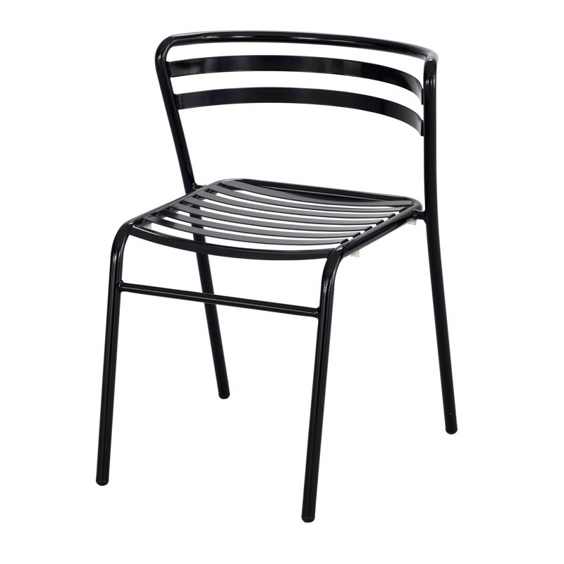 Chaise de patio empilable Cogo ™, Noir