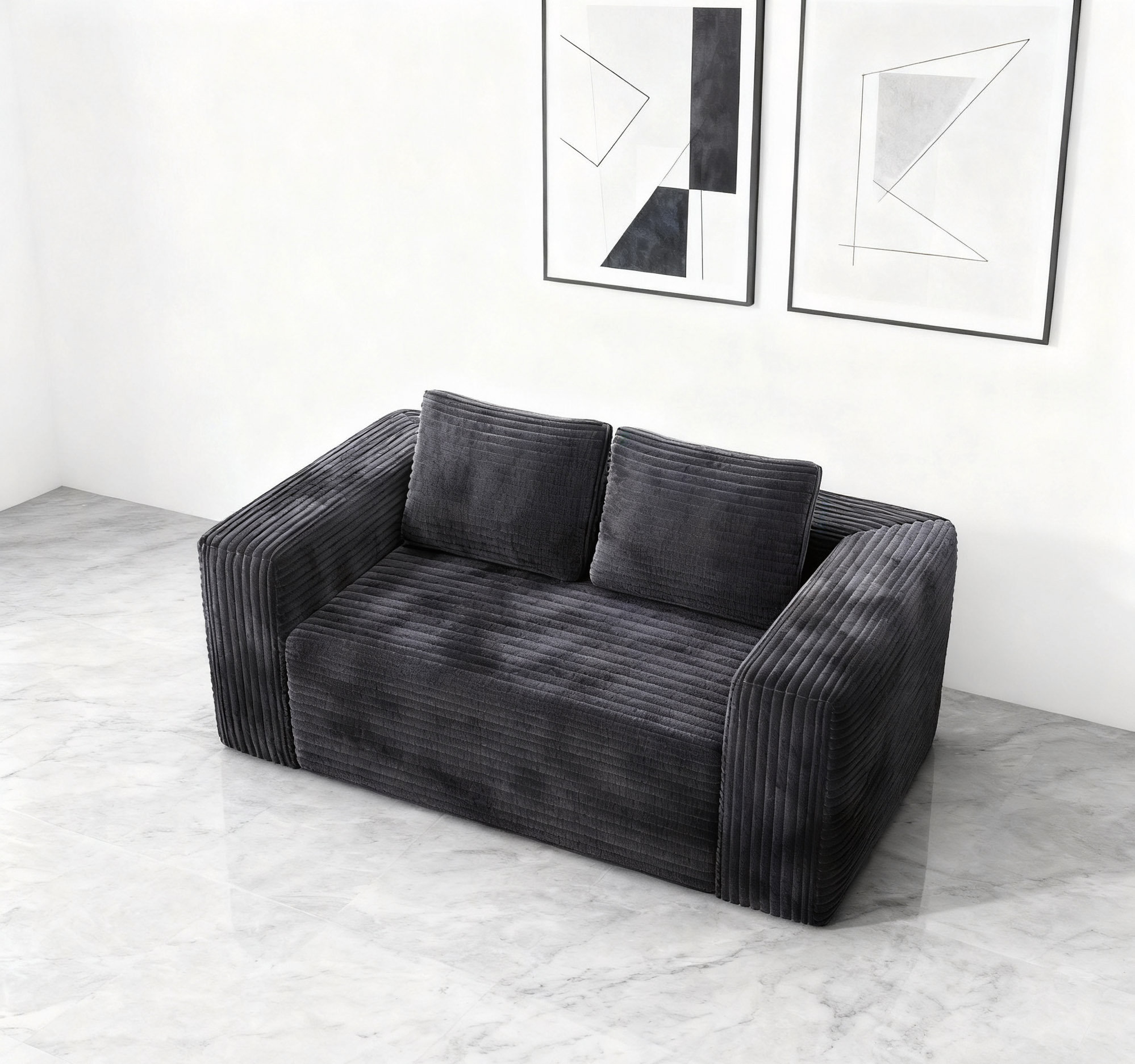 Latitude Run® Cloud Loveseat Sofa Couch In A Box, 2 Seater Boneless ...
