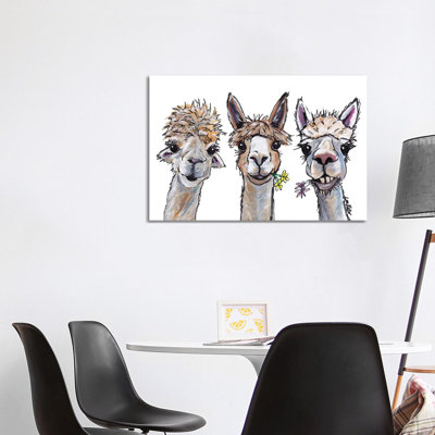 Alpacas Trio II - Wrapped Canvas Painting