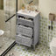 Ensemble de meuble-lavabo avec lavabo en céramique, ensemble de meuble-lavabo simple sur pied, armoire de rangement à cadre en bois massif, 3 tiroirs-940611954