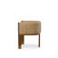 Chaise avec accoudoirs brun clair Stabo