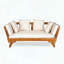 Canapé d'extérieur en bois d'acacia avec accoudoirs pliables