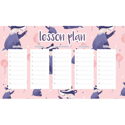 Magnetic Lesson Plan Girls' Badgers with Balloons