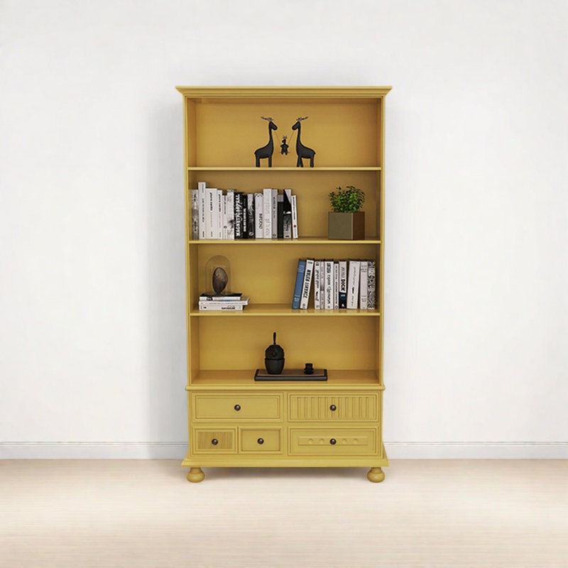 Bibliothèque simple de style rétro, Jaune