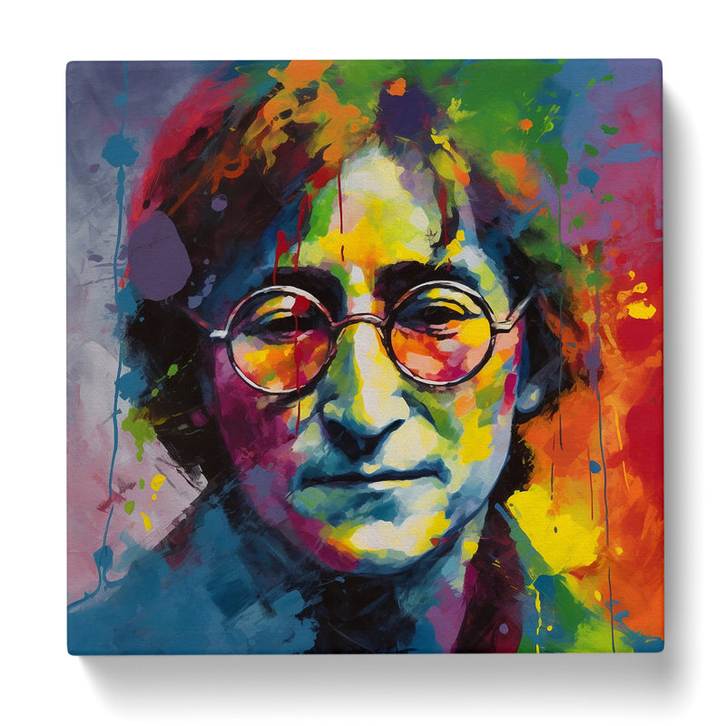 John Lennon Abstract - Wrapped Canvas, 35cm H x 35cm W x 3cm D