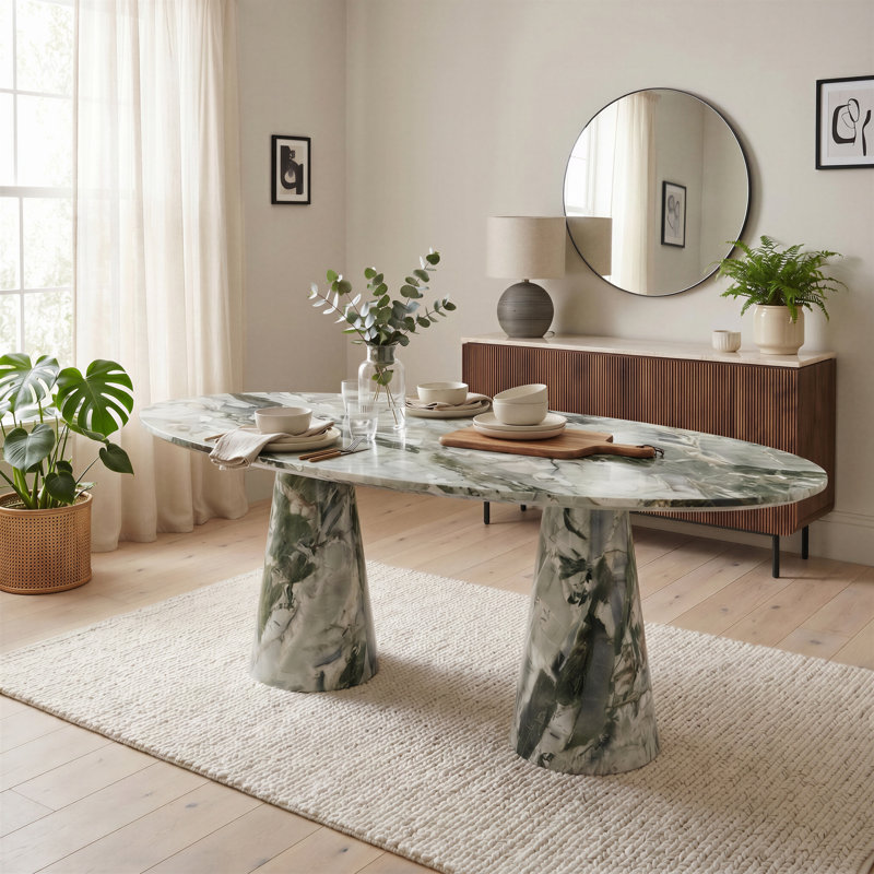 Edzard Dining Table, Green