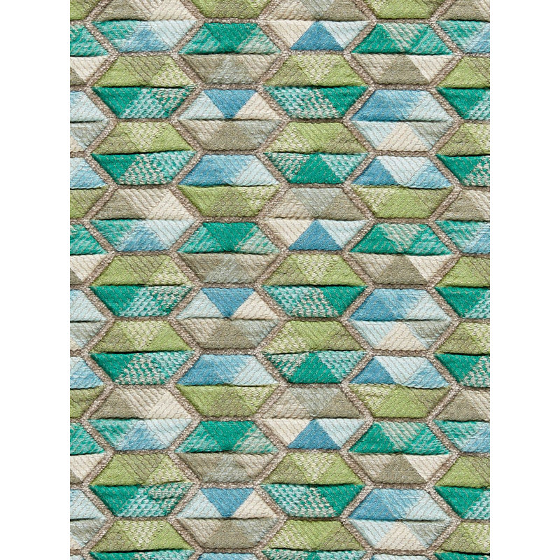 Tissu de carrousel de bibliothèque Hinson, Aqua