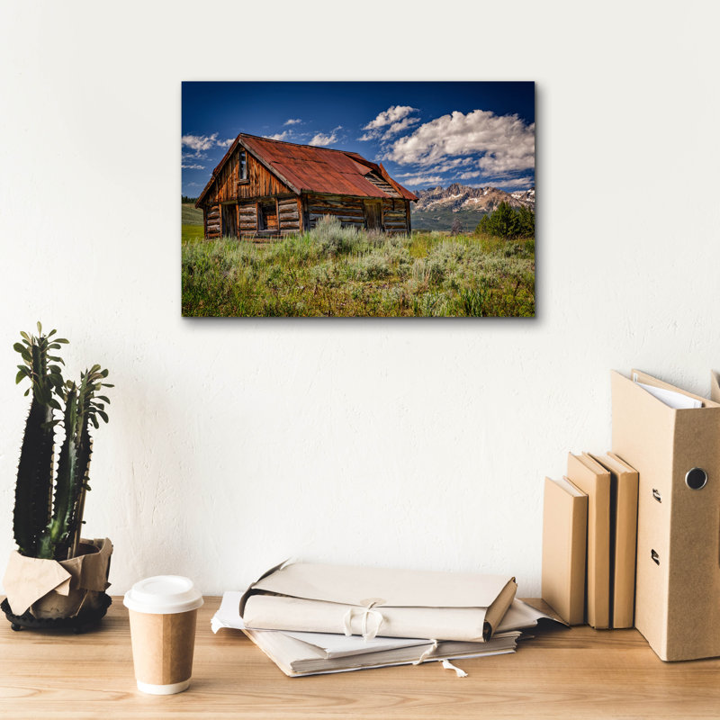 Toile épique Graffiti «The Old Mountain Cabin» par Rick Berk, 18 po x 12 po, H 12 po x l 18 po