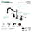 Kingston Brass Wilshire Two-Handle 3-Hole Deck Mount Widespread Bathroom Faucet with Brass Pop-Up Drain-17424555