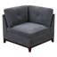 Bois de frêne modulaire 2 pièces - Chaise en bois et structure de coin en chenille