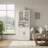 71" H X 23.6" W Kitchen Pantry With Bookcases, Arched Glass Door Kitchen with Hutch