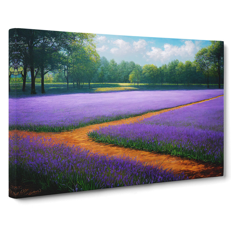 Stunning Bluebell Field - Wrapped Canvas Print, 40cm H x 60cm W x 3cm D