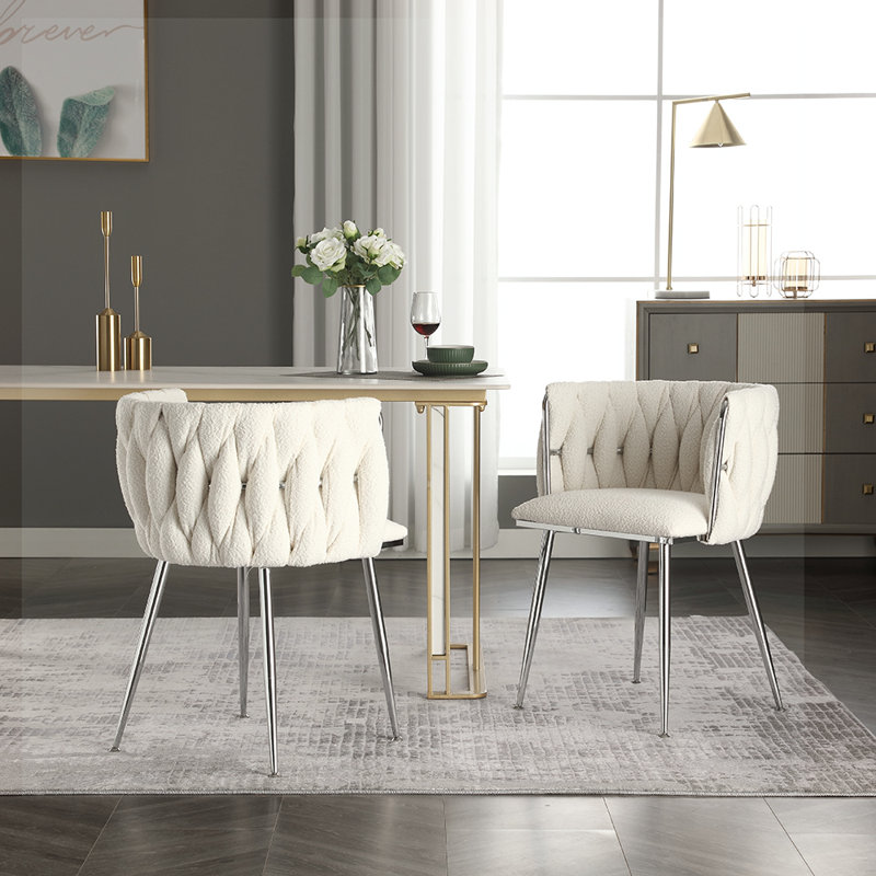 Fauteuil de 21,26 po de large Valeen, Bouclé ivoire