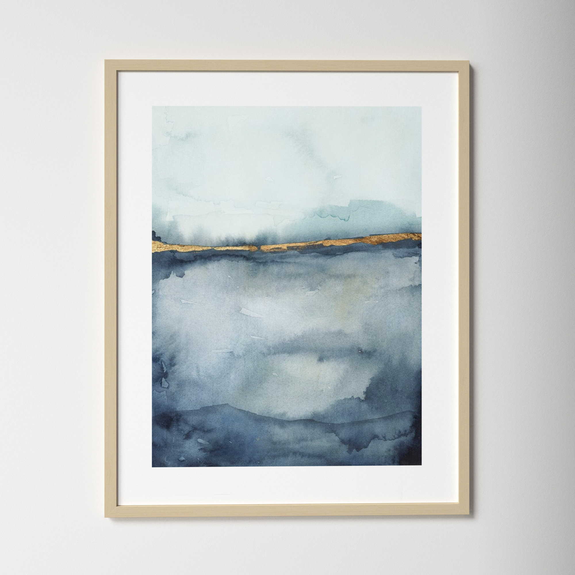 Coastal Horizon II by Victoria Borges, White Framed Paper, Brown, 35.12" H x 28.12" W x 0.88" D