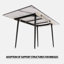 Table extensible de 47 po à 63 po, en marbre blanc perfectionné, industrielle moderne pour la cuisine et la salle à manger, avec pieds en métal noir effilés