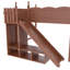 Lit mezzanine double avec rangement intégré et glissade amovible, fabrication en bois massif-1466579446