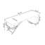 Bureau blanc rectangulaire en bois massif avec 4 tiroirs, bureau