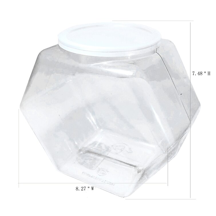 1 Gallon Plastic Candy Bin w/ Lift Off Lid - Clear Prep & Savour