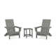 High-Density Polyethylene (HDPE) Outdoor Adirondack Chair With Table