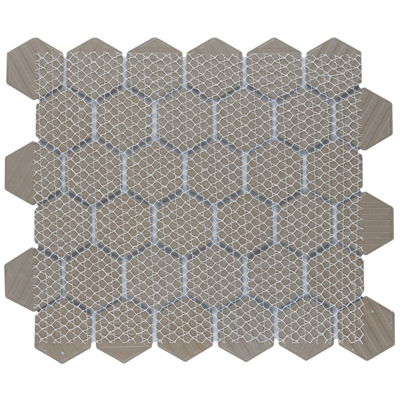 Hudson Due 2.2" x 2.2" Hex Porcelain Mosaic Floor And Wall Tile, Cashmere Blue