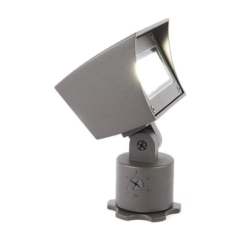 LED Flood Light, Bronze on Brass