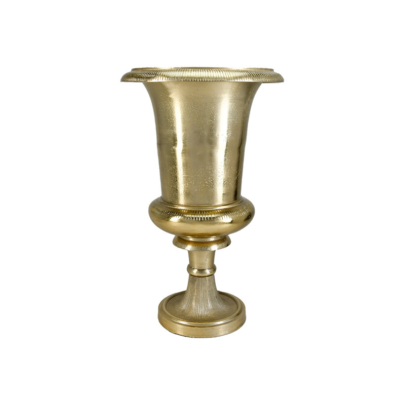 Vase en forme de petit Rosne Park Old Gold Vintage, H 23,5 po x l 14,5 po x P 14,5 po
