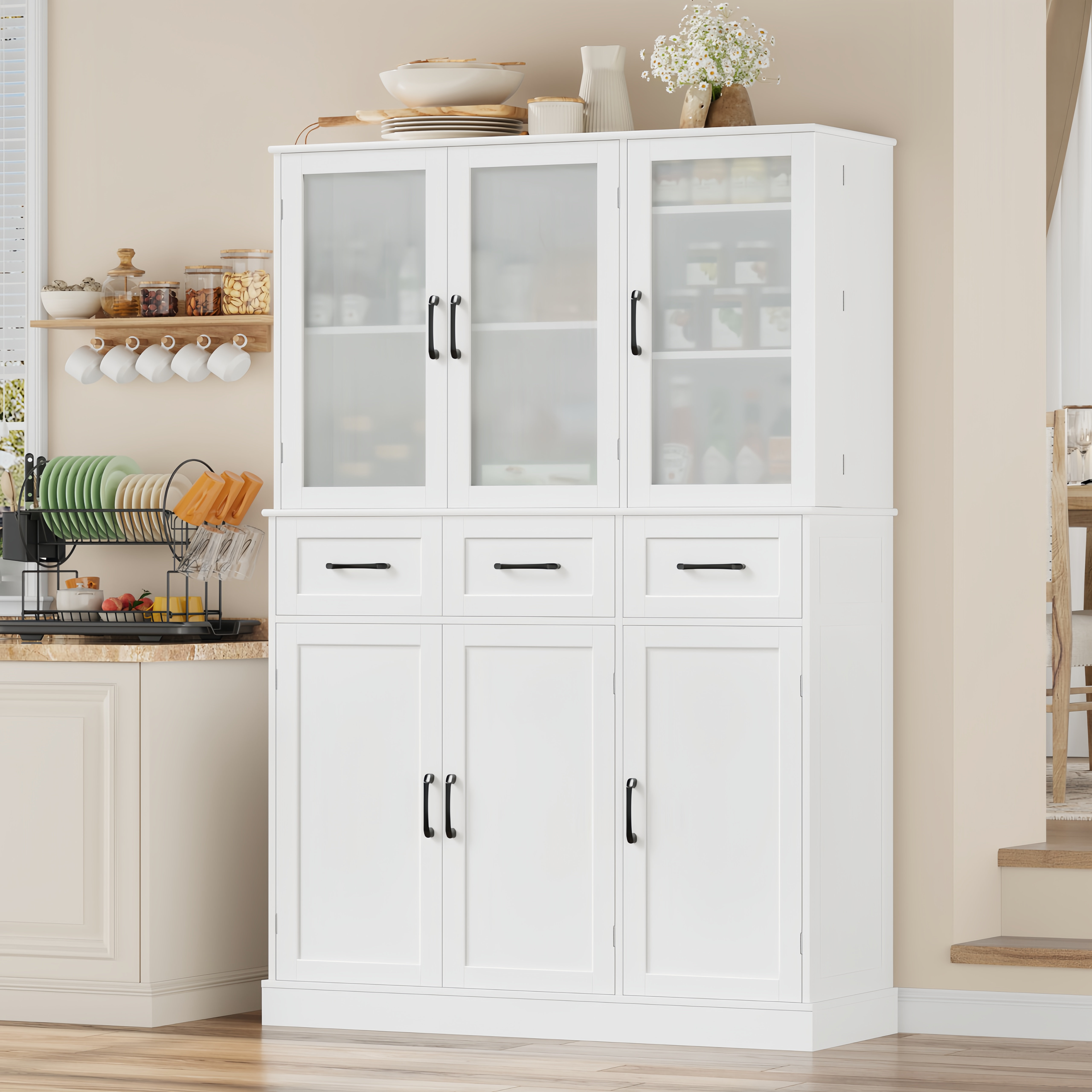 Curated visual reference: Kitchen Storage Cabinets On Sale Reference: Lark Manor Clearance Sale 68 Wooden Kitchen Pantry Storage Cabinets