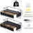 Floating Shelves With Drawers Set Of 2 - Wall Mounted Storage, Black-1905026922
