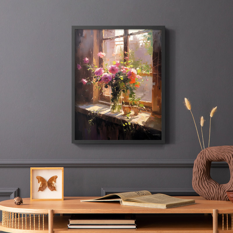 Série FLORAL DCCLxxvii - reproduction encadrée de qualité supérieure - prête à être accrochée - aucun clou requis
