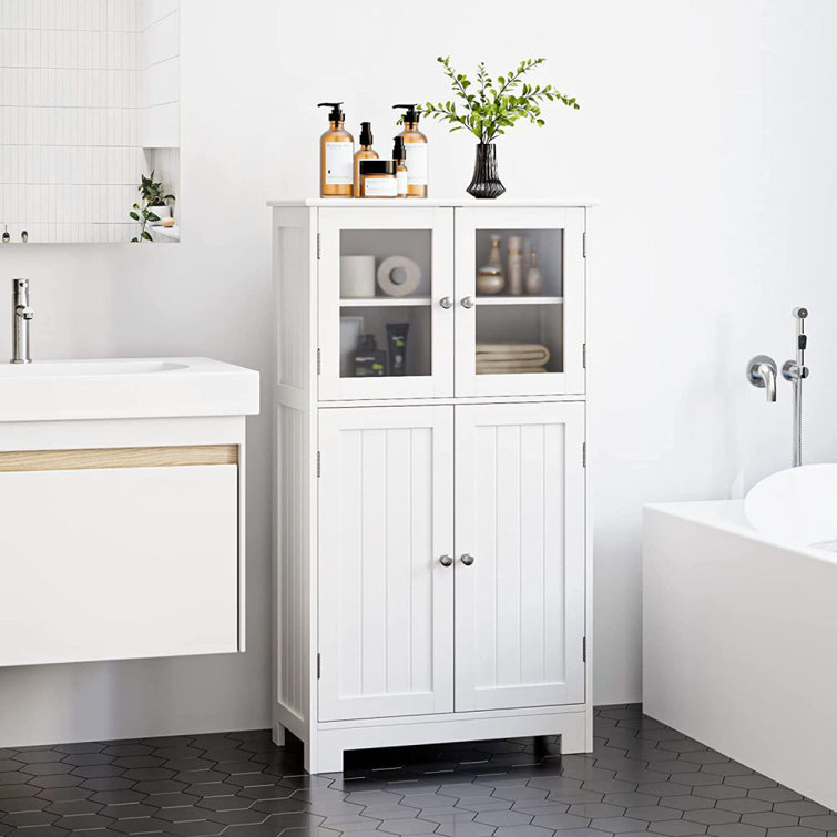 Almetter Freestanding Bathroom Cabinet with Drawers Lark Manor