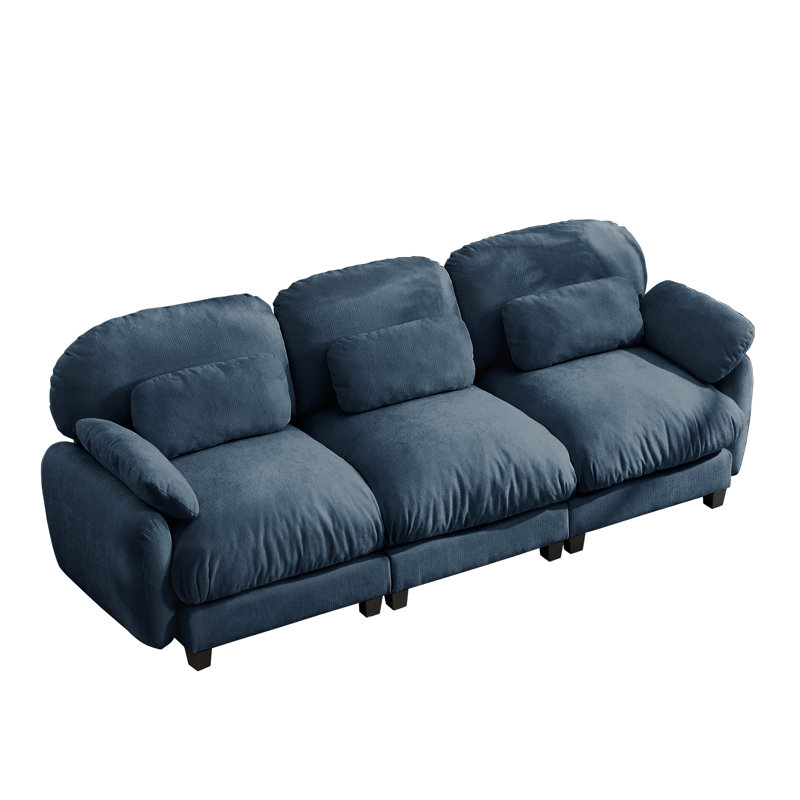 Canapé 3 places moderne à effet nuage, canapé modulable moderne, assise profonde surdimensionnée, mobilier confortable à combinaison libre pour salon, bureau ou appartement