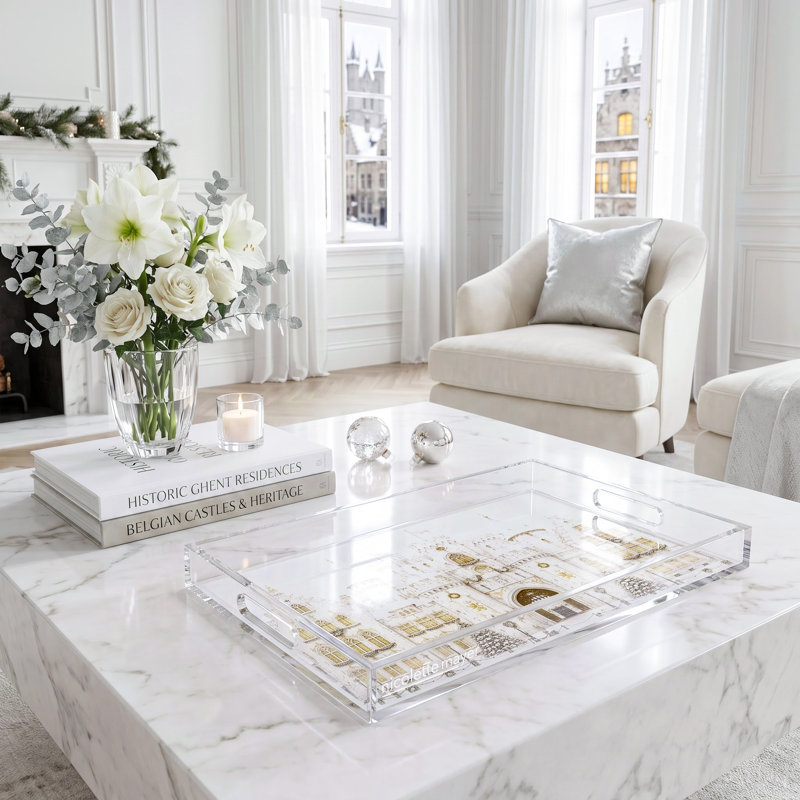 Acrylic Decorative Tray, 22.5" x 14.5"D