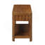 Table de bout rectangulaire 25 po avec tablette de rangement, canapé et pieds d'appoint en bois massif