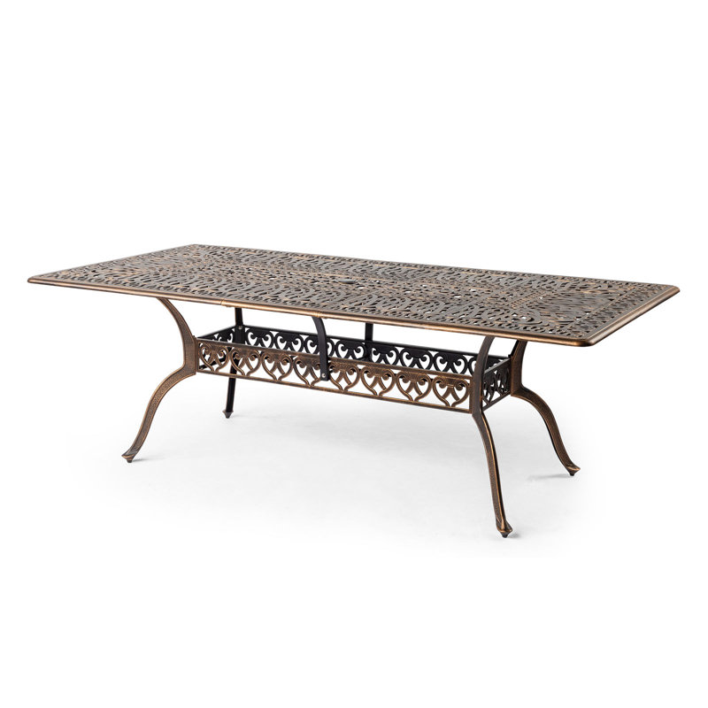 87In Bronze Patio Aluminium Rectangular Table