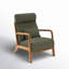 Fauteuil d'appoint traditionnel avec coussin lombaire Ayyash-106470398