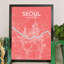 Seoul City Map - No Frame Print-636424385