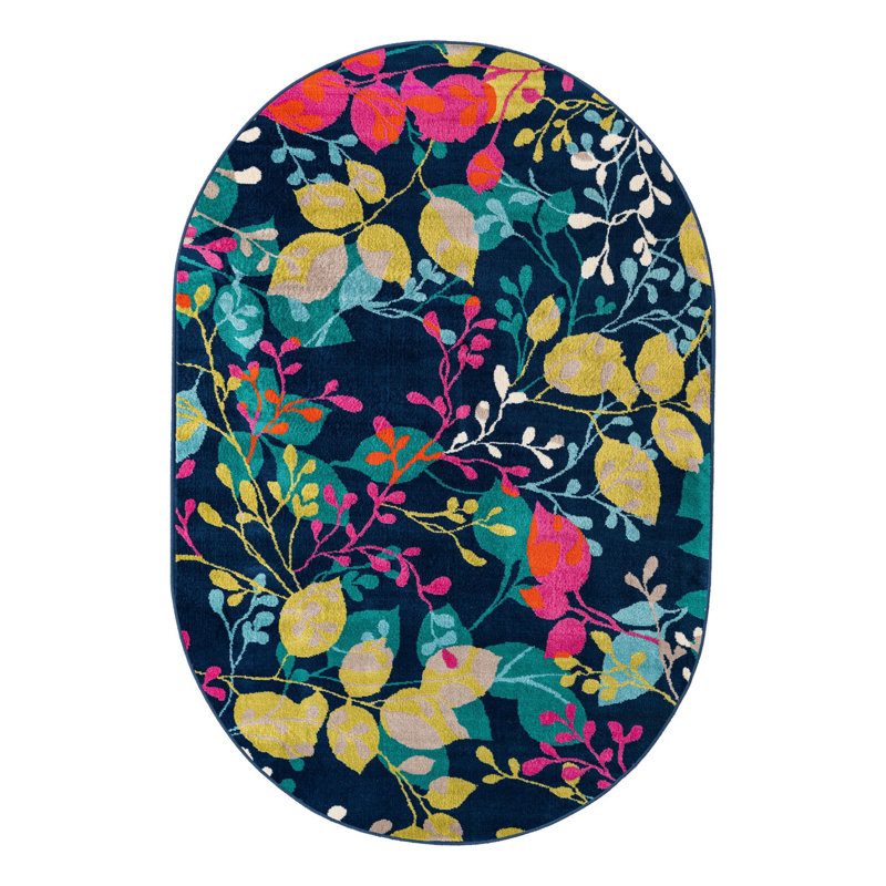 Analiese Floral Indoor Rug, Oval 4' x 6'