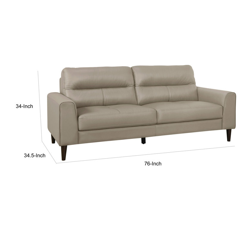 Canapé en cuir végétalien Sebiha, Beige