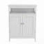 Armoire de rangement pour salle de bain avec portes à double volet