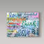 «Surf and Love Words», art textuel sur toile tendue-26858231