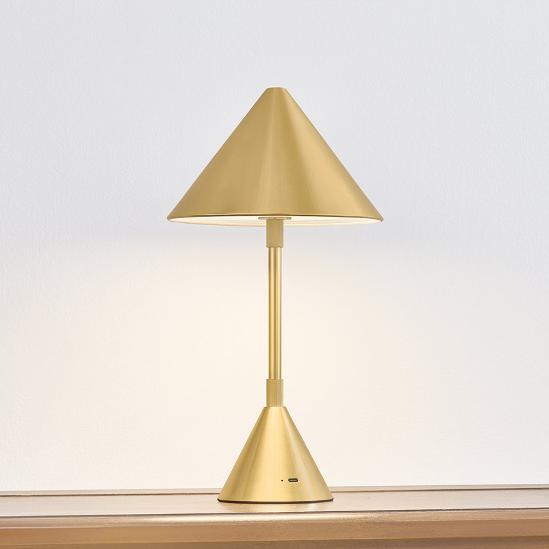 Salma Rechargeable Table Lamp in Aged Brass