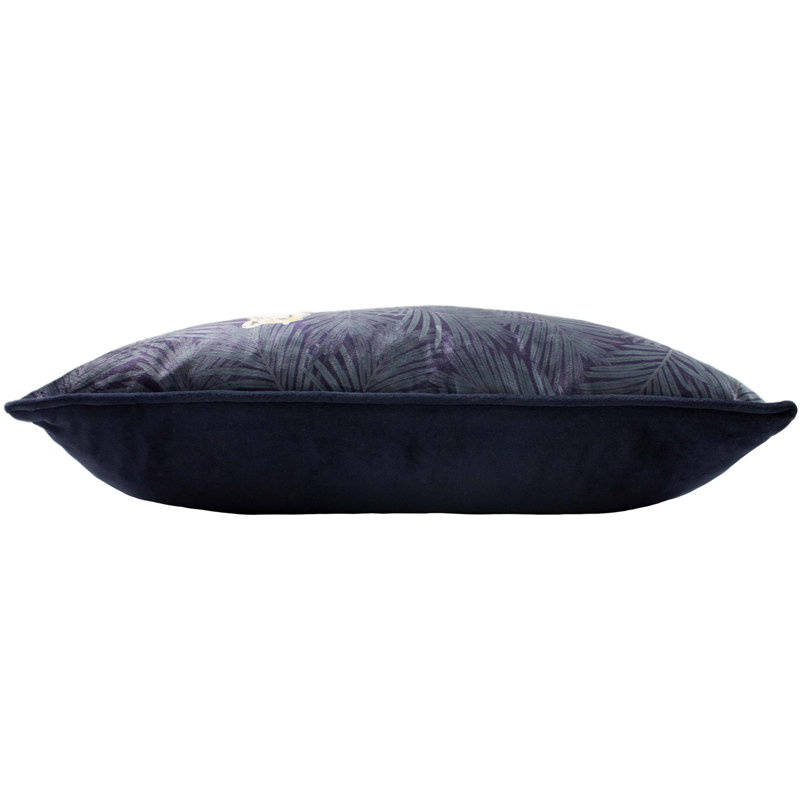 Rectangular Throw Cushion, Navy, Feathers