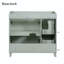 Base de meuble-lavabo simple Rosmely 35,43 po-1942967500