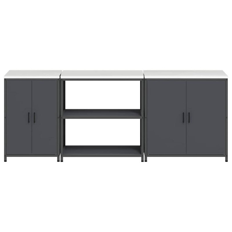  Storage Kitchen Cabinet Set, Anthracite
