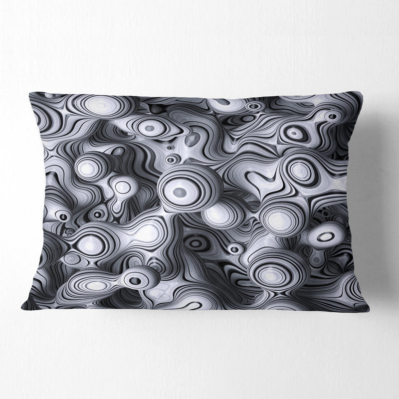 3D Abstract Wavy Bubbles - Abstract Printed Pillow