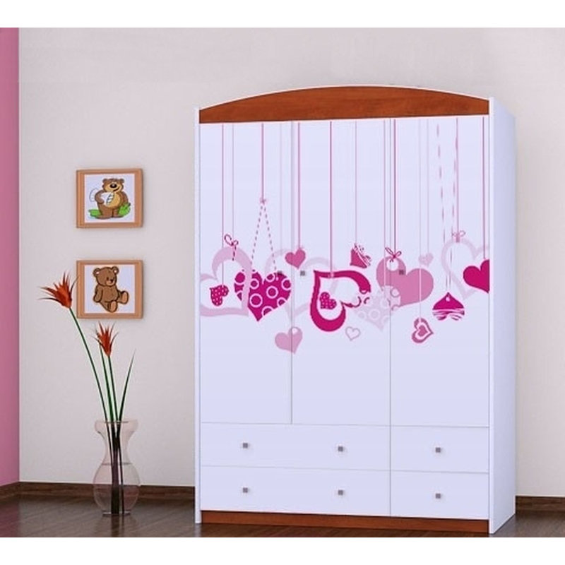 Clevenger 3 Door Wardrobe, Red